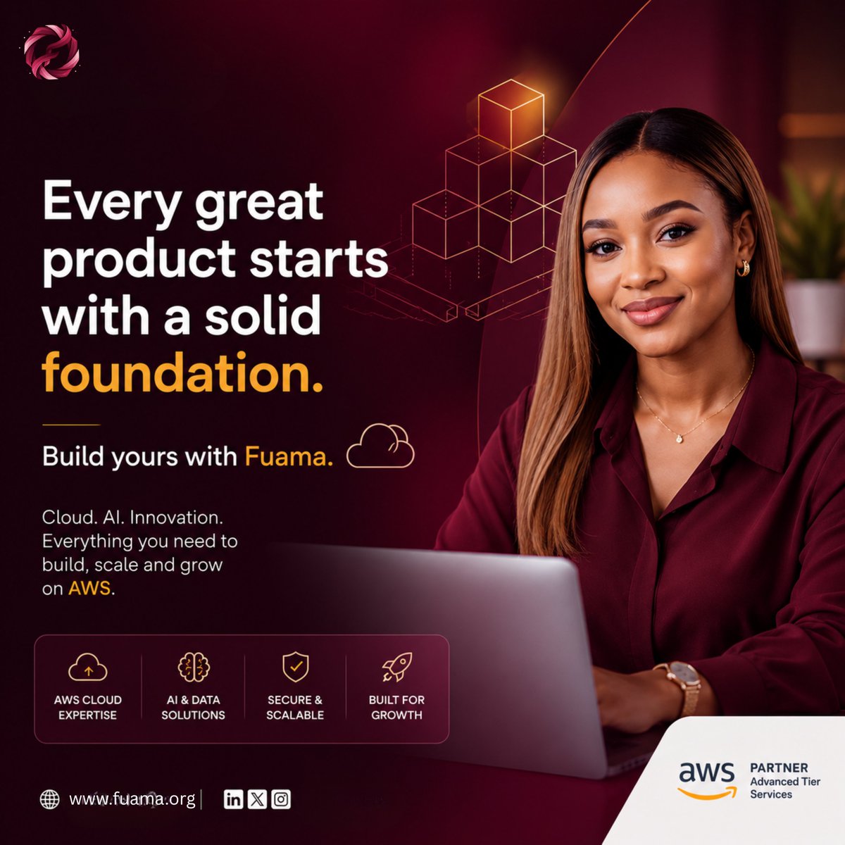 FuamaTech's tweet photo. We're building the foundation for what's next. βοΈπ
Every great product starts with a solid foundation and that's where Fuama comes in.
Ready to build something remarkable?
π https://t.co/IUEYLoz0Si
#Fuama #AWSPartner #CloudComputing #CloudMigration #ArtificialIntelligence https://t.co/WK3TWHLo3g
