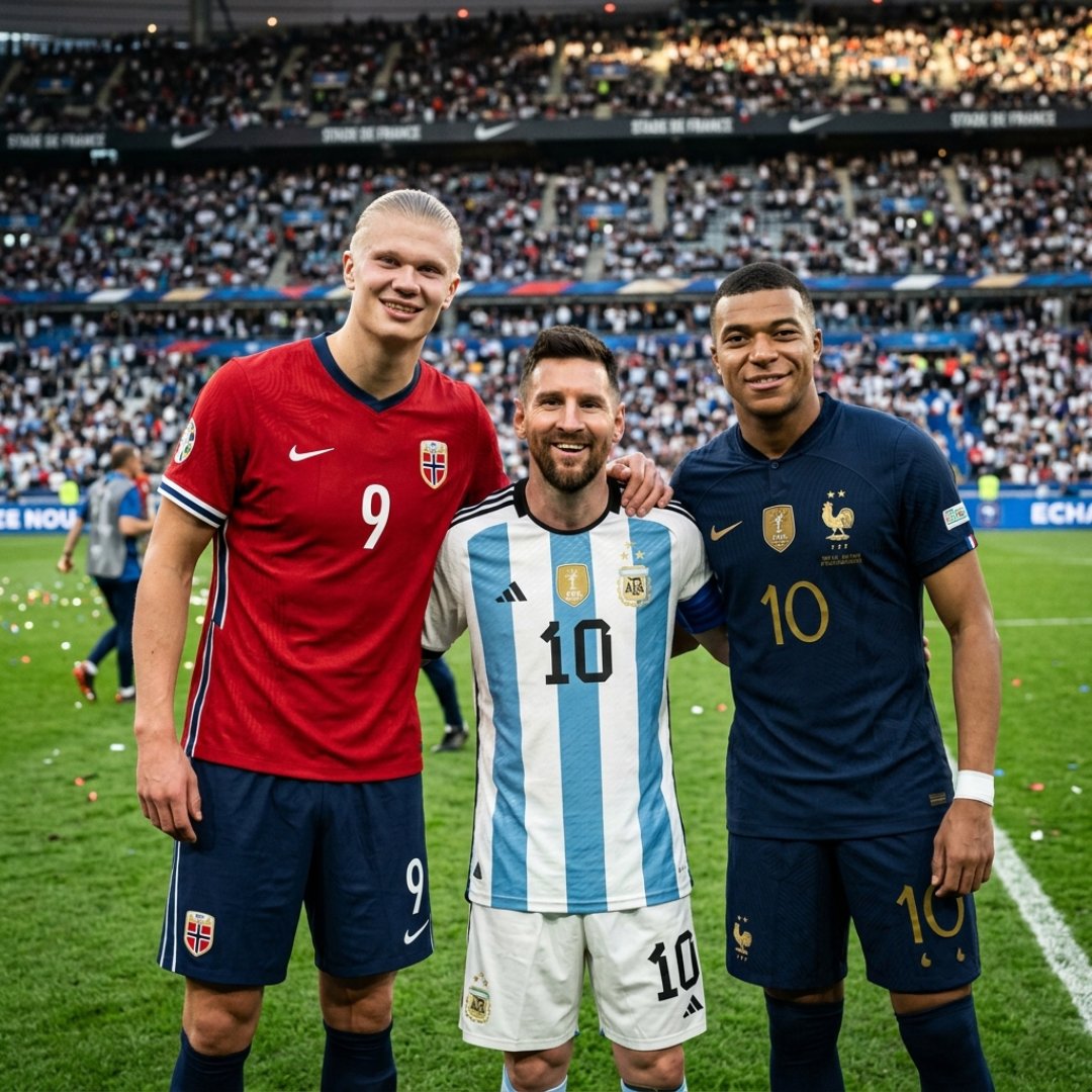 pusholder's tweet photo. 2026 Dünya Kupası Gol Krallığında İlk 3 İsim:

Lionel Messi – 7 gol
Kylian Mbappe – 7 gol
Erling Haaland – 7 gol https://t.co/P3AjM8dkFN