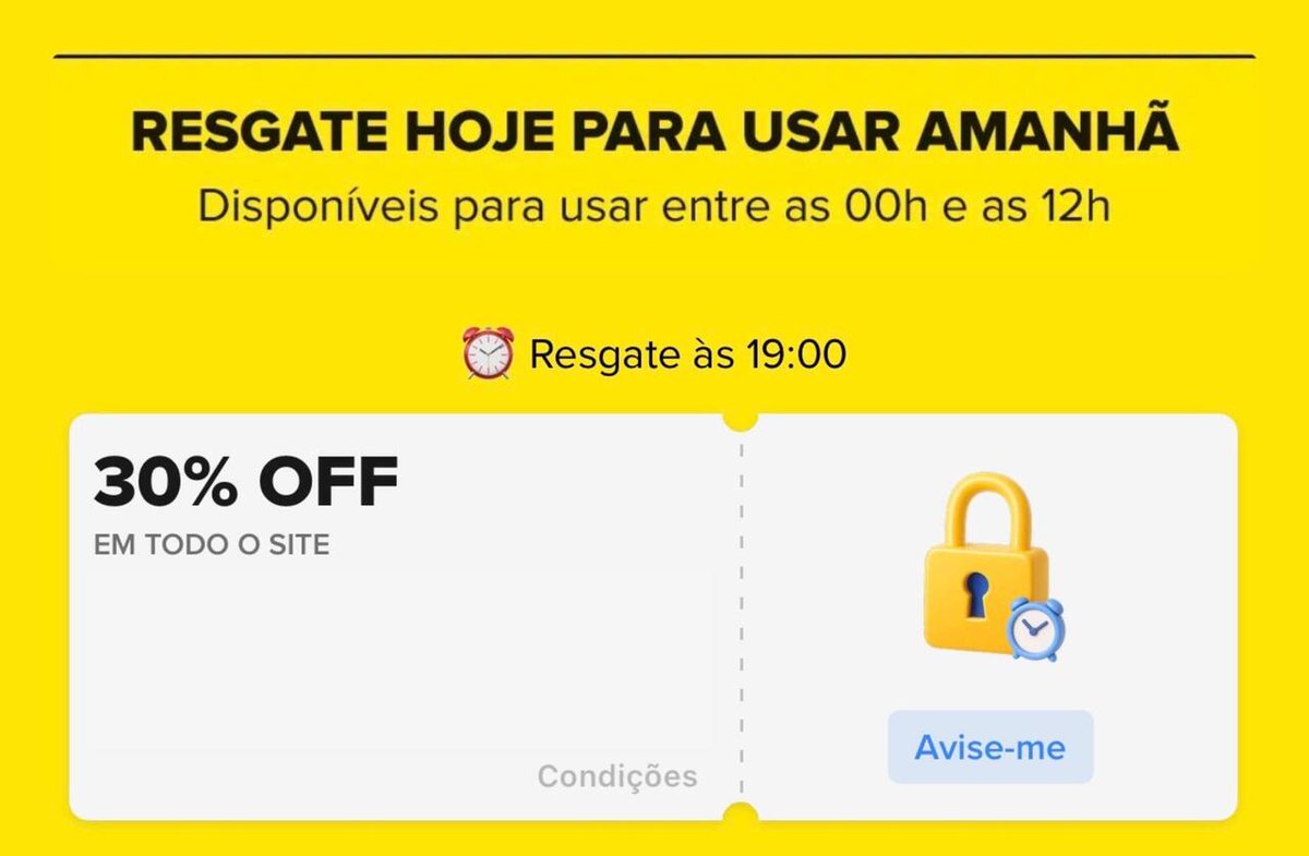 CupomLord_'s tweet photo. 🔥 Novo Cupom Mercado Livre - Esquenta 7.7 🔥

🎟️ 40% OFF em todo App

✅ Como resgatar?

1️⃣ Entre no App do Meli: https://t.co/YrQB7Ohm0R
2️⃣ Vá em: "Mais" 
3️⃣ Depois em: "Cupons Relâmpagos do 7.7"

🆔 AV1Q5C-SAZT

*anúncio https://t.co/A5gpgFmwxi