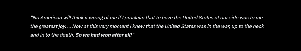2aHistory's tweet photo. Winston Churchill upon learning of Dec. 7, 1941 and that the US would be entering the war: https://t.co/TYYh3x4M0J
