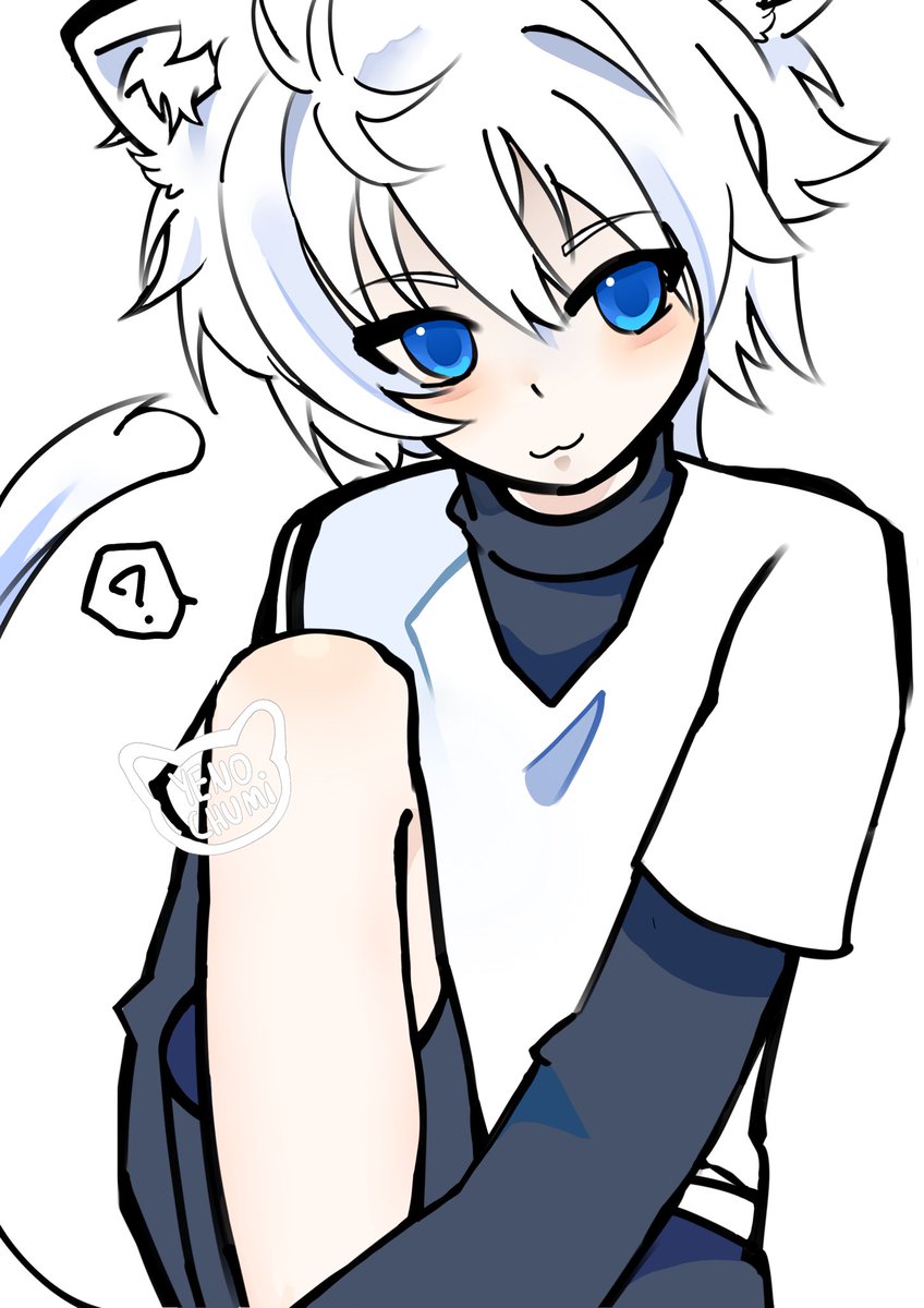 yenochumi's tweet photo. Killua lowk spoiled brat 
#hunterxhunter #hxh #catboy https://t.co/IEW8pN3FbQ