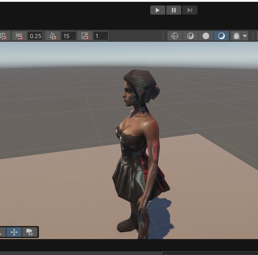 DoubleDemonsDev's tweet photo. When I first did 3d Id take pictures of friends, project the textures to model front n side, ship next phase of process. Looks bad from side, shading being baked in from concept art makes it not work with dynamic lighting, but fast to test nd I always regret texturing b4 rigging https://t.co/WelO6mvmBj