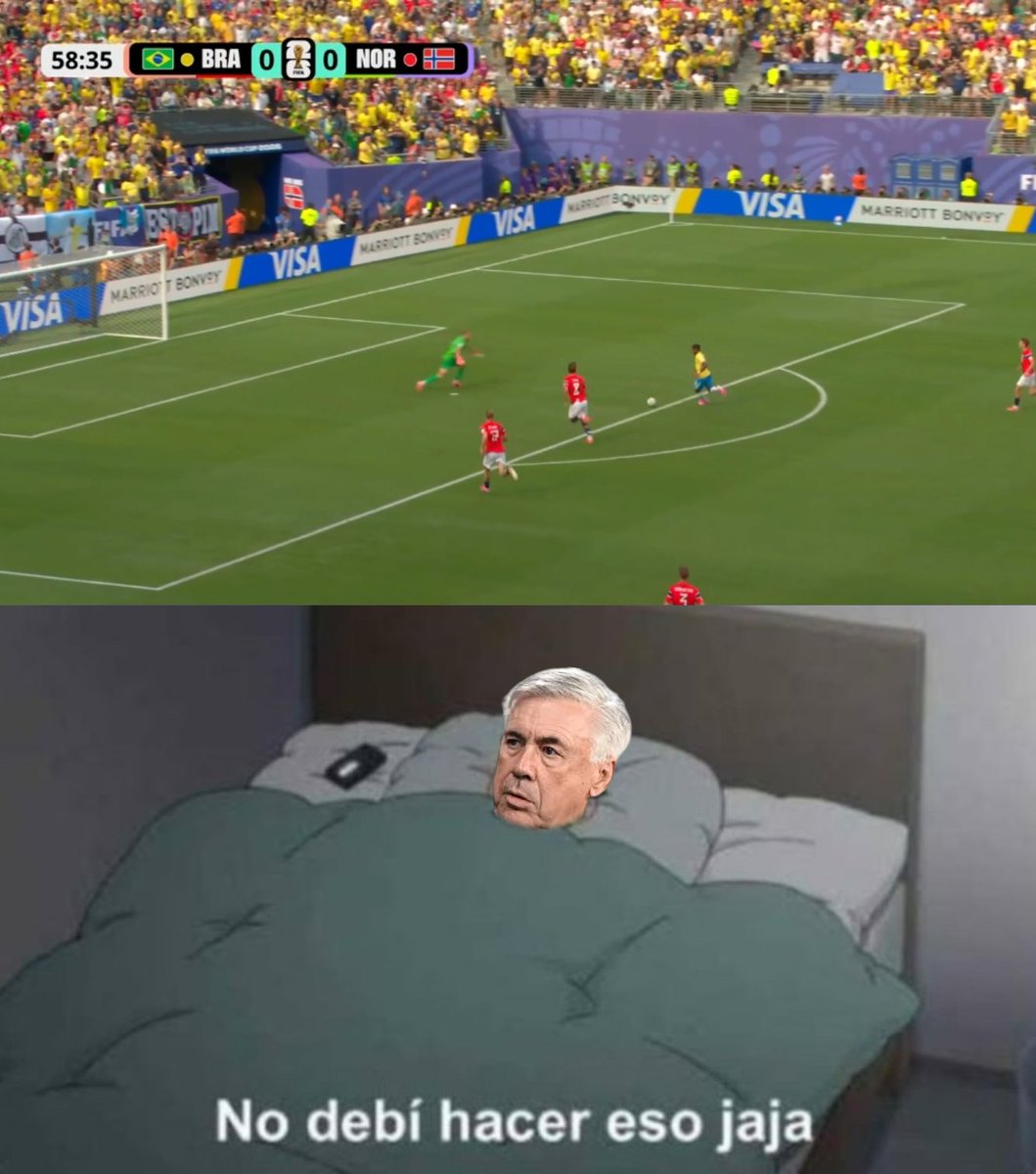 extrainvicto's tweet photo. @InvictosSomos Ancelotti después de haber confiado en el hdp de Endrick https://t.co/yYp6yv9YOf