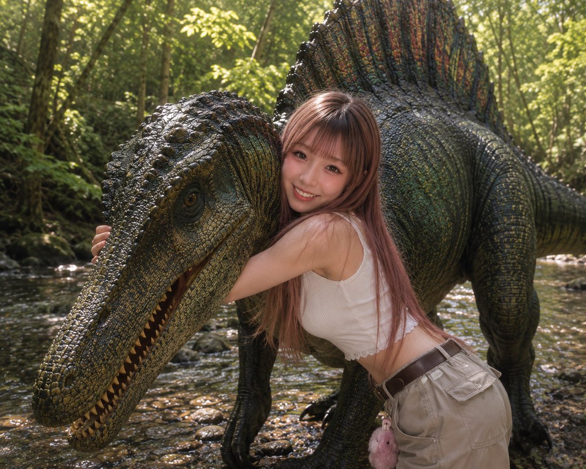 kostani99's tweet photo. おぱみんちゅ！💋

早起きしてるみんなえらい！
あたちもえらい！👏💮✨️

好きな動物は恐竜だにょ！🦖💓

特に好きなのはスピノサウルスとバリオニクスとコンプソグナトゥスだよっ♪

よろしくねっ

じゃあ約束してたからAIのあたいをどーぞっ！わら

 #早起き
 #恐竜
 #バリオニクス https://t.co/jTOmwqMVum