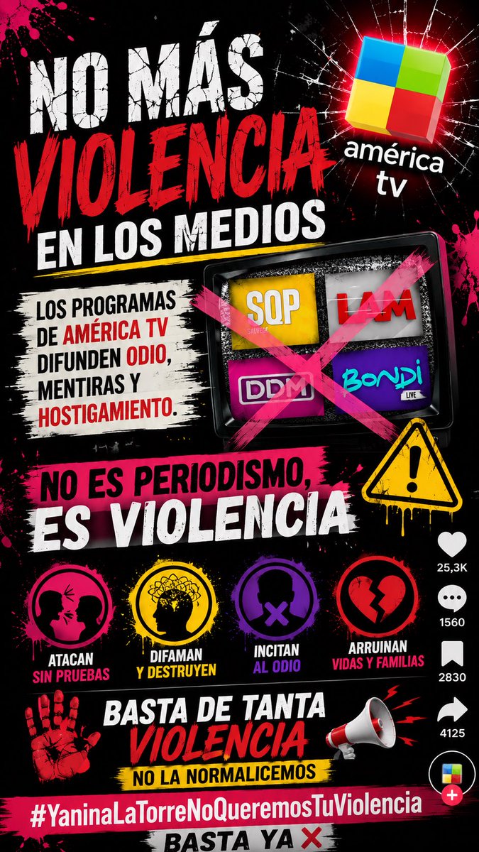 PeteFeInforma's tweet photo. No normalicemos el hostigamiento ni la violencia. Es momento de decir basta @AmericaTV @MandarinaTVok 

No queremos más violencia. No queremos más yaninas en Argentina.

#YaninaLaTorreBastaDeEjercerViolencia https://t.co/WfU9oeAHRJ