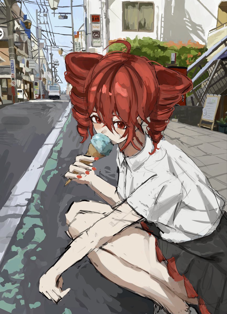TwinTails01's tweet photo. Teto ice cream https://t.co/WuFhYdtXz6
