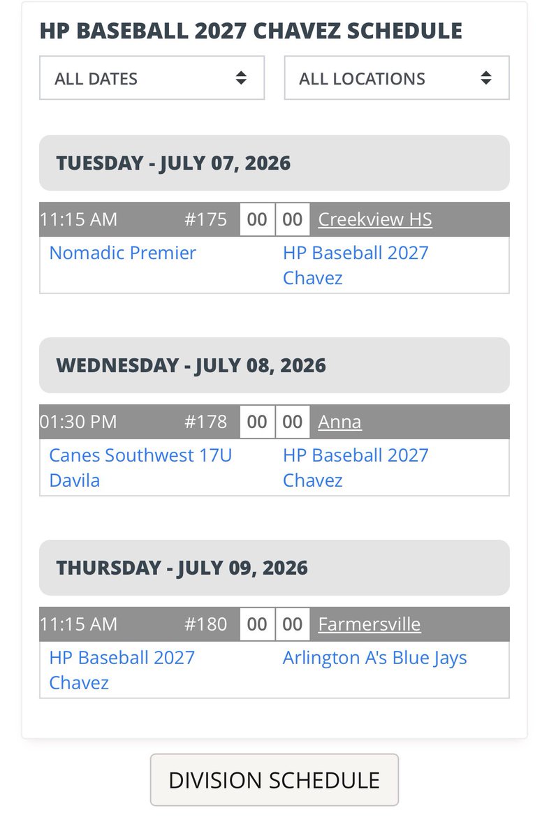 JimmyKearns22's tweet photo. Here’s our schedule for the AABC Don Mattingly World Series in Melissa. I will be pitching game one of pool play. https://t.co/FTmFLNE2nR