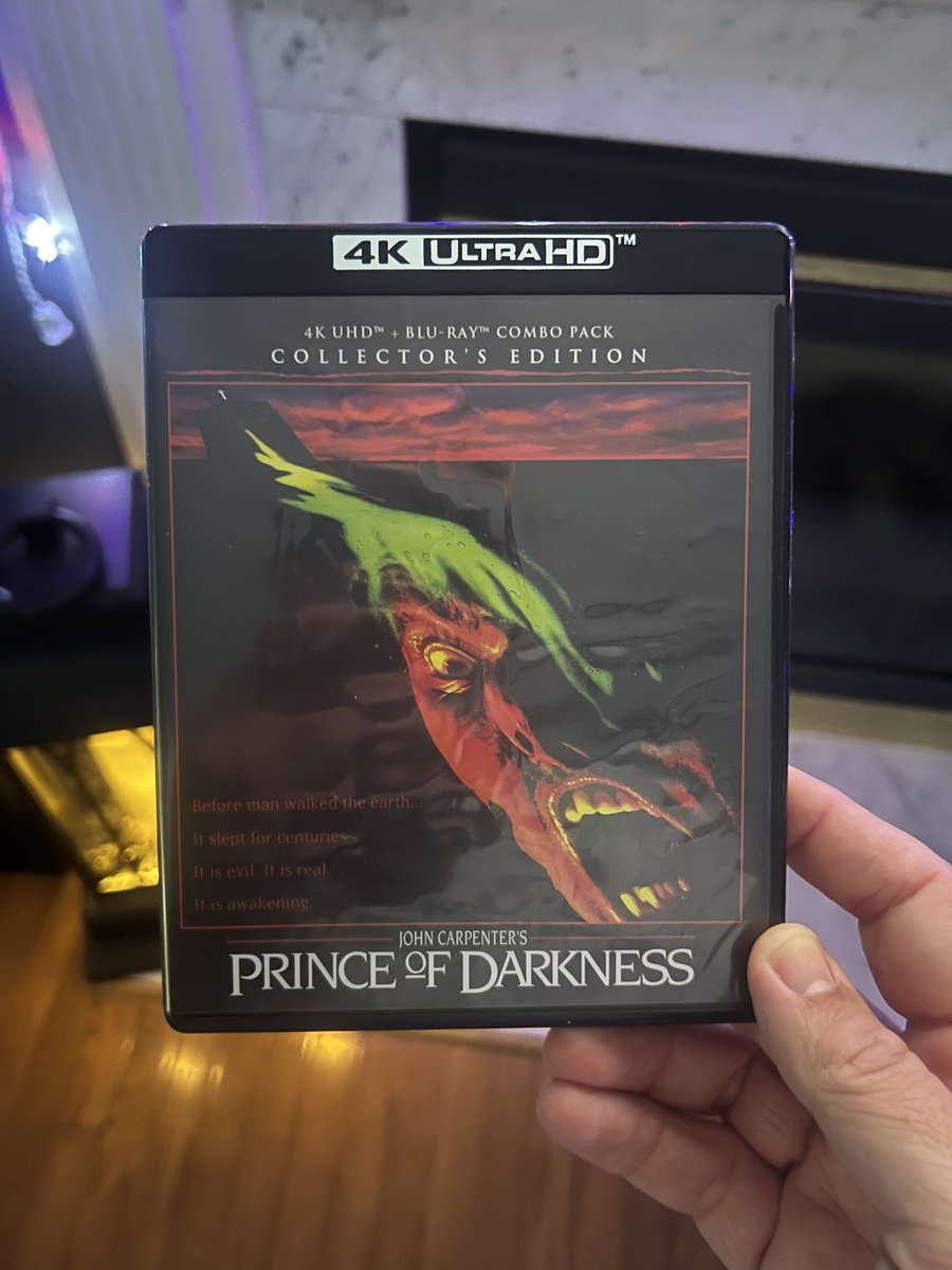 BrianRummel4's tweet photo. Some John Carpenter this evening. #johncarpenter #PhysicalMediaForever #screamfactory #princeofdarkness https://t.co/1cDwqusRKN