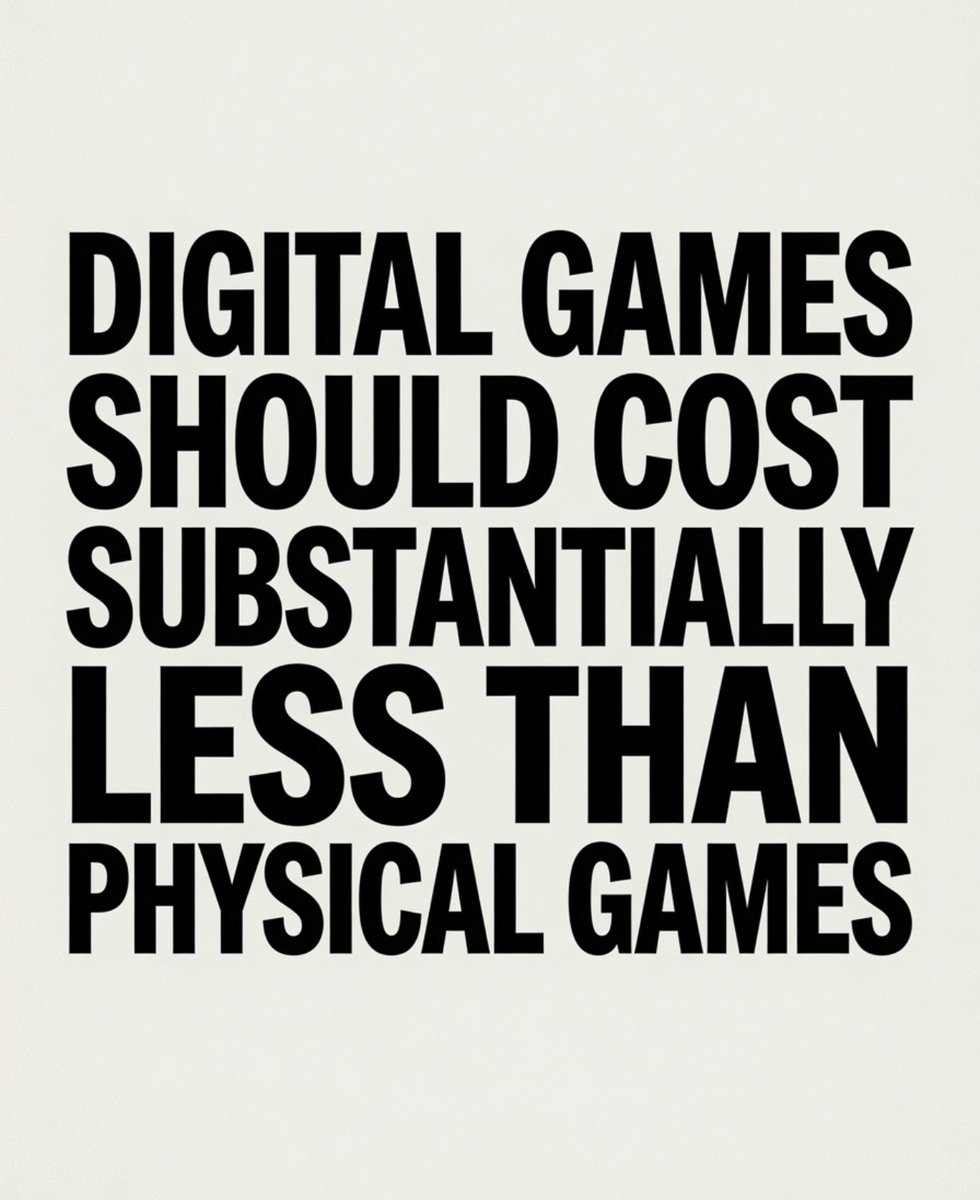 SuperSisi's tweet photo. With Sony ending physical game production in 2028, is it fair that digital games cost substantially less going forward? https://t.co/m7nb61VBfs