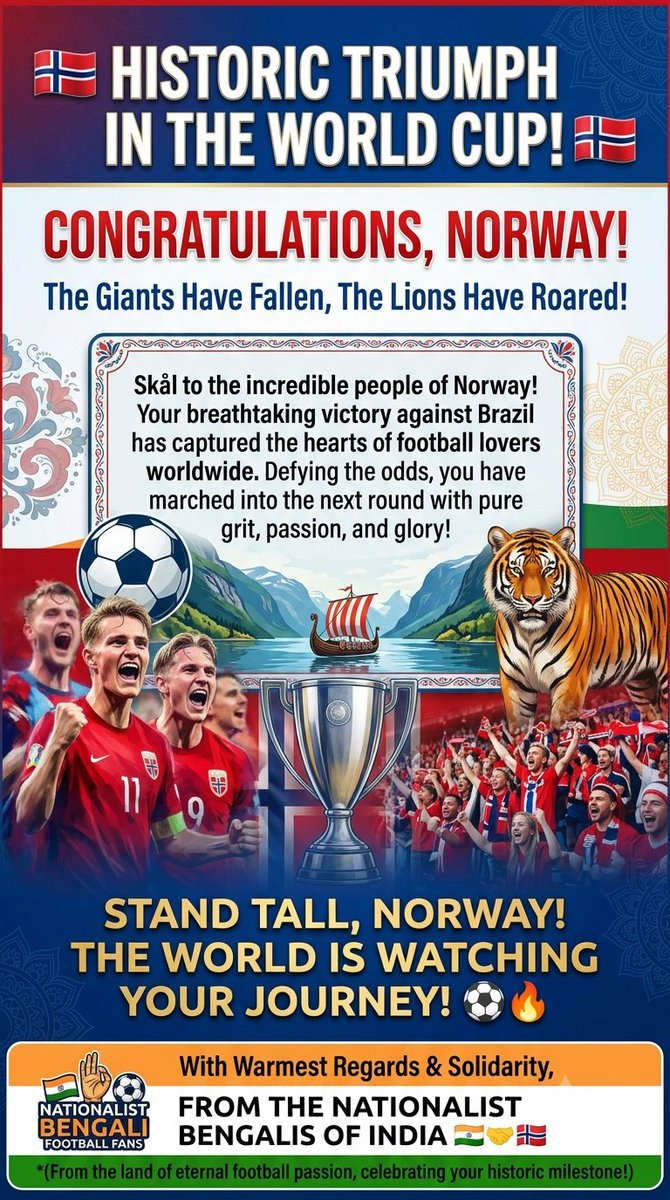 KushnavaM's tweet photo. #congratulation #norway    
Congratulations @HelleLyngSvends @erling https://t.co/nEfgCB9hPO