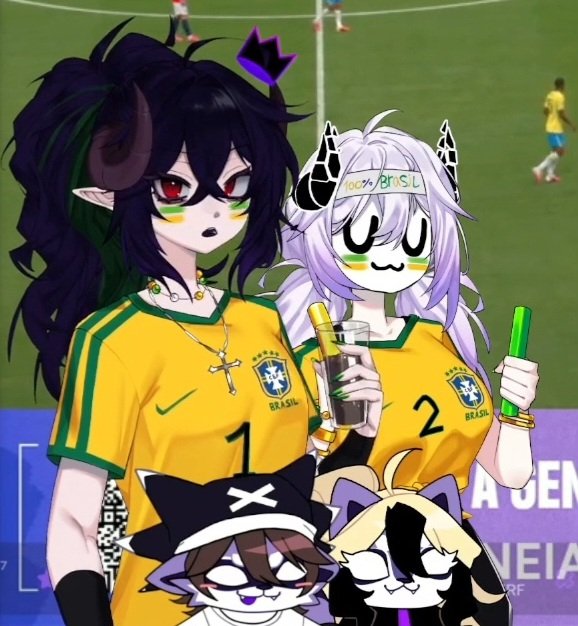 LittleDesenhist's tweet photo. O Brasil pode ter perdido, mas nós fãs de Lightwuz só ganhamos com essas moças lindas aqui. Zen quase morreu pra desenhar, mas ele cozinhou como sempre e valeu super à pena mesmo assim. 
Que não vire lost media, amém 🙏🙏🙏🙏🙏🙏 https://t.co/HCpCLpa1p9
