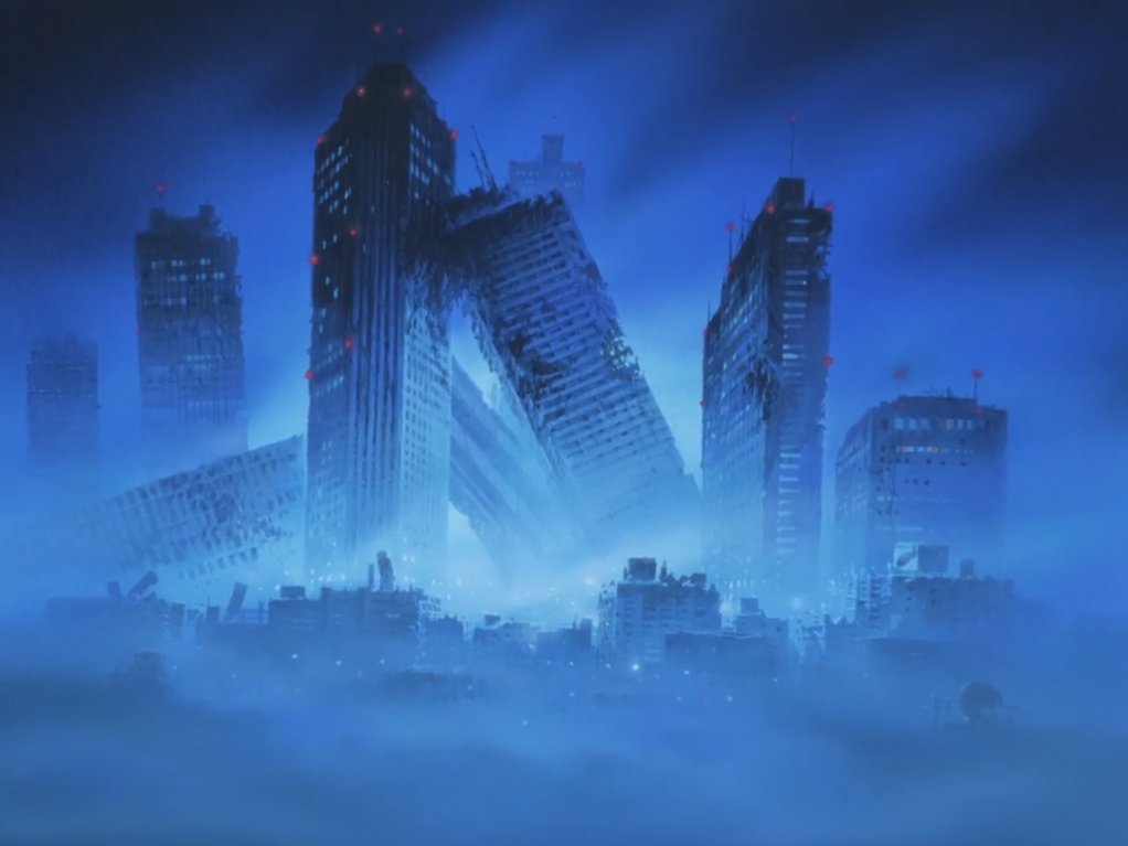 Y2KKAIN's tweet photo. The haunted dilapidated cityscape of the 1988 film DEMON CITY SHINJUKU. https://t.co/4xyNpa29IA