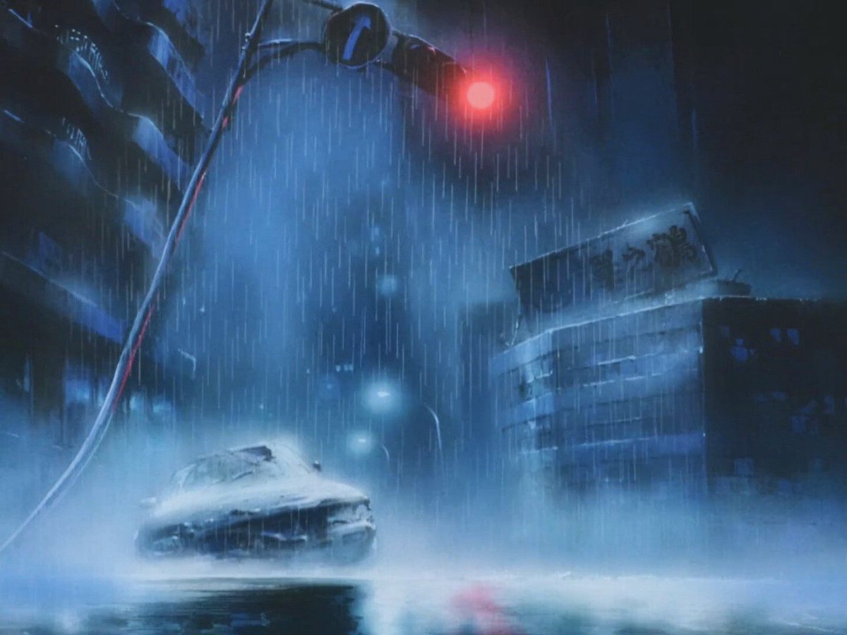 Y2KKAIN's tweet photo. The haunted dilapidated cityscape of the 1988 film DEMON CITY SHINJUKU. https://t.co/4xyNpa29IA