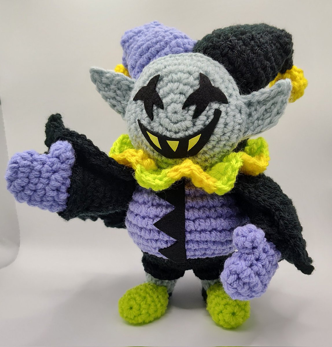 magsmixedup's tweet photo. Crocheted Jevil! https://t.co/o5U2n0QVdk