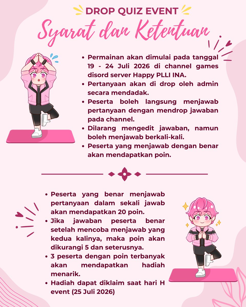 HappyPLLIINA's tweet photo. Yang dapat poin tertinggi bakal dapet hadiah utama loh, info lebih lengkapnya bisa langsung di baca pada infografis di bawah! 🎁

🎨 Art poster credit by @lisanevsky terima kasih banyak😍

💌 Open sponsor buat GA masih dibuka nih, yang mau nerkontribusi langsung aja DM admin ya! https://t.co/fZXrLaC5l9