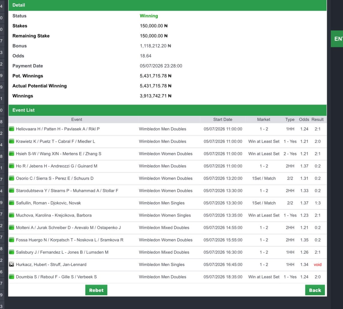 cindy_blog's tweet photo. 3.9M finally settled on BET9JA ✅✅

2.9M coming home too 👀👀

Hopefully we wake up to boom https://t.co/gDgh9wukGf