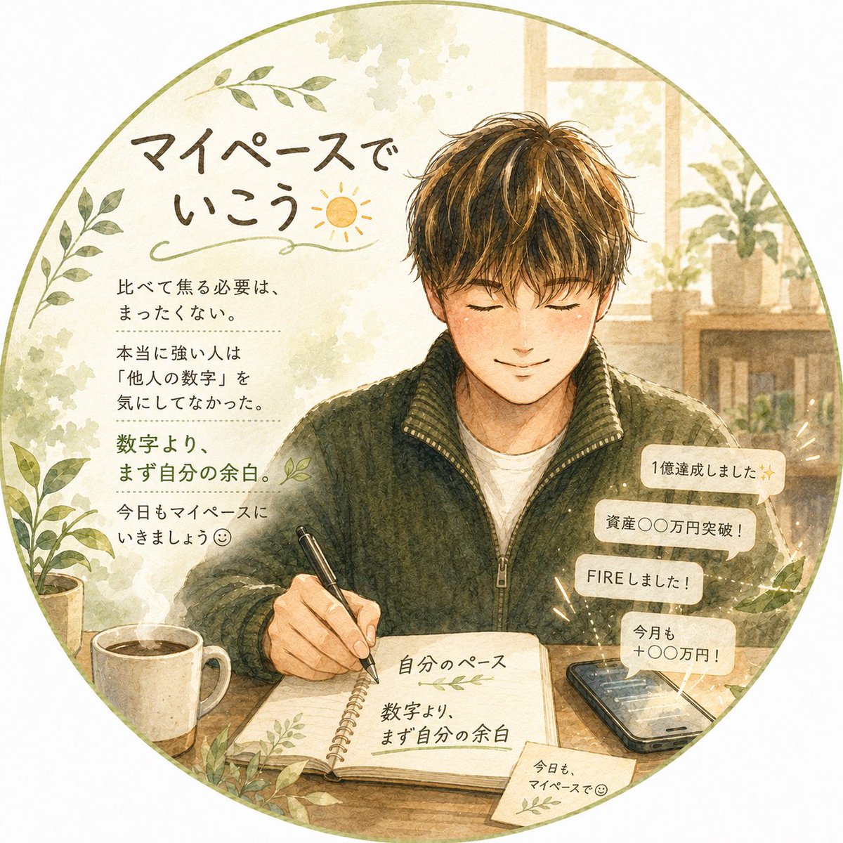 one__energy's tweet photo. 遅めのおはようございます☀️

「投資クラスタと一般人で、
資産額の感覚がズレすぎ」

ってニュースが話題ですね。

Xを見てると「1億達成しました」
みたいな声ばかり目に入る。

でも、あれは一部です。

比べて焦る必要は、まったくない。

僕が元金融マンとして見てきた中で、
本当に強い人は
「他人の数字」を気にしてなかった。

自分のペースを守れる人が、
最後に積み上がってました。

数字より、まず自分の余白。

今日もマイペースにいきましょう☺️