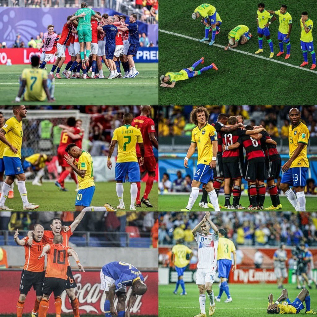 alimo_philip's tweet photo. 🇧🇷 Brazil is now the FIRST team in World Cup history to suffer SEVEN CONSECUTIVE knockout eliminations against teams from the SAME confederation.

1️⃣ 🇫🇷 France 2006
2️⃣ 🇳🇱 Netherlands 2010
3️⃣ 🇩🇪 Germany 2014
4️⃣ 🇳🇱 Netherlands 2014 (3rd place)
5️⃣ 🇧🇪 Belgium 2018
6️⃣ 🇭🇷 Croatia 2022
🆕 🇳🇴 Norway 2026

👊 All seven against European sides.