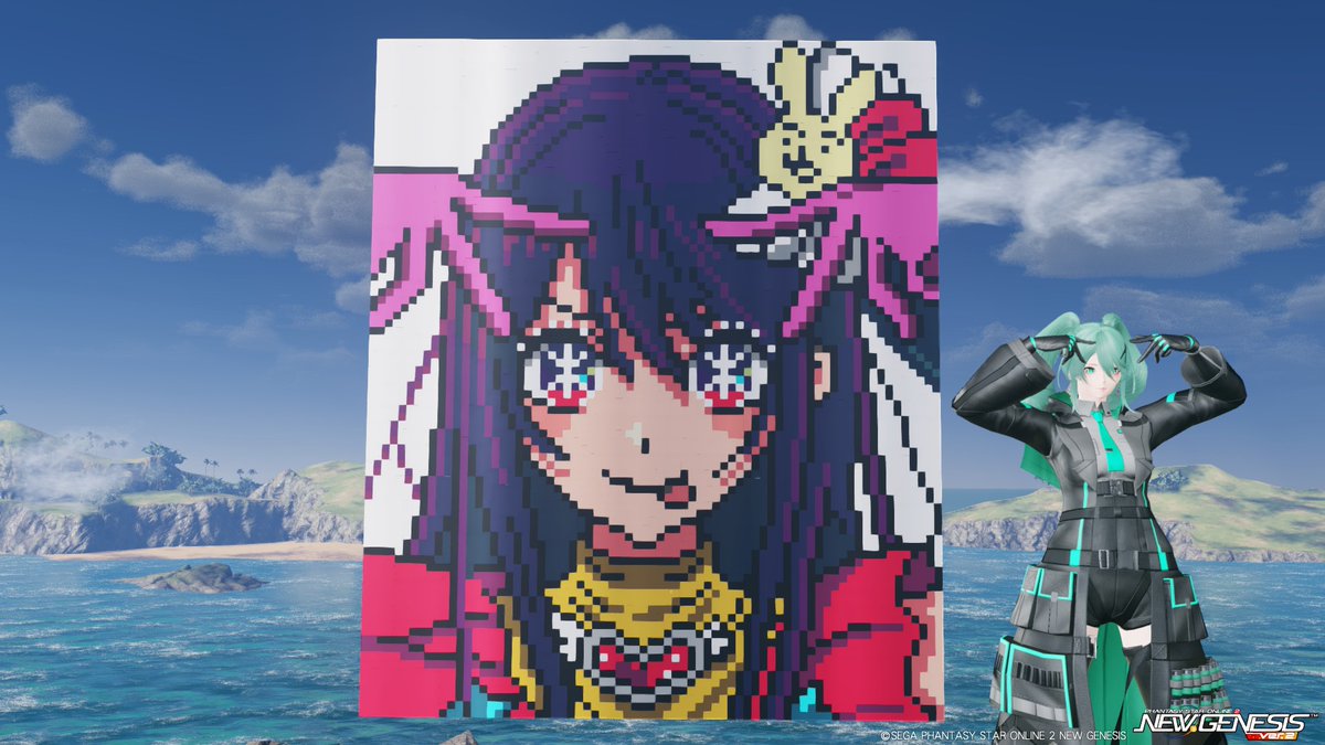 nissy_pso2_248's tweet photo. ８鯖のなにもないクリエイティブスペースにドット絵作った('ω')

Cスペース番号 Ship8 278577 009282 https://t.co/D5rd9GVS0B