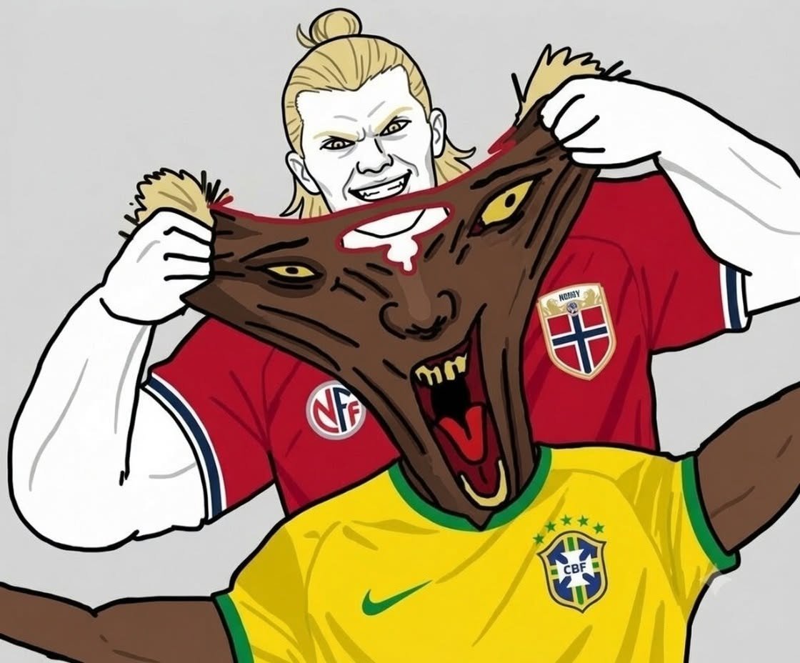 krata55zz's tweet photo. HAALAND FUCKED BRAZIL ALONE https://t.co/rlqQ947FFE