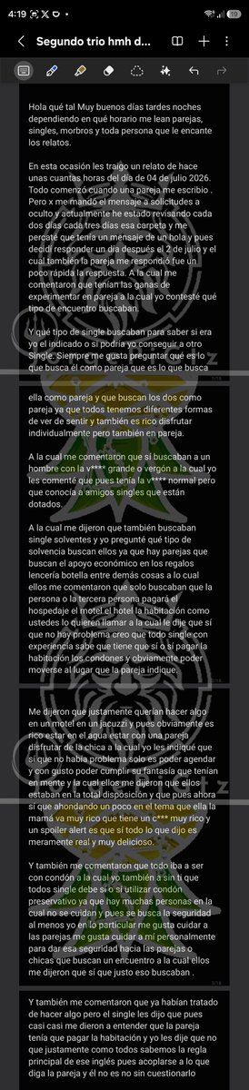 JorgePoseidonmx's tweet photo. Un nuevo #relato  para todos ustedes #relatosSingle #morbro es lo rico de poder cumplir #fantasias , quien más quiere ser parte de estos relatos ?? #singles #parejas #chicas ...Espero traerles más relatos .si ustedes COMENTAN y  COMPARTEN lo subire...Esta es la parte 1 de 2 😈🥵 https://t.co/O1QBweXhtp