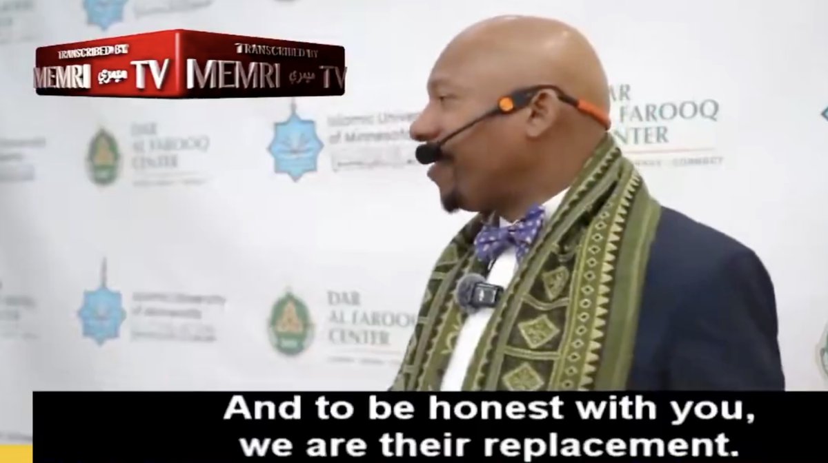 bluelivesmtr's tweet photo. A Minnesota imam told Muslims they should make Americans “very scared” because they are here to replace them - this is nuts!

Speaking at an Islamic Center in Bloomington, he urged Muslims to rise into leadership through education and civic engagement, pointing to New York City’s Muslim mayor as proof that their moment has arrived.

“Americans are right to be scared that Muslims are here to replace them. We are the new kids on the block, this is our moment. They should be very scared.”

This kind of open rhetoric about demographic replacement and instilling fear in the host population raises serious questions about integration and long-term security.

Pass this along so more Americans hear what is being said openly in communities across the country.

#IslamInAmerica #ReplacementMigration