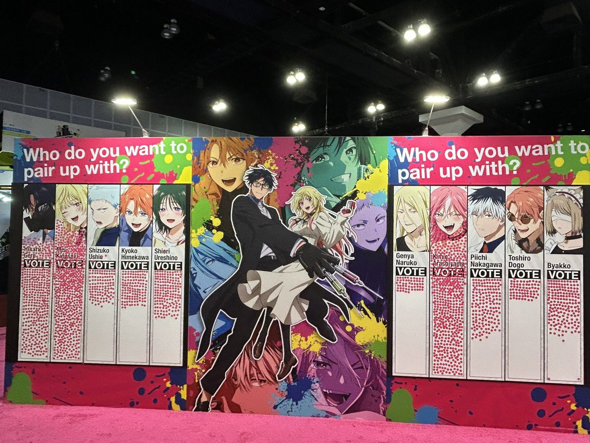 bnfw_en's tweet photo. 💉Final results for the MARRIAGETOXIN survey💍
Thank you to everyone who hung out with us this year! We hope to see you all again!

#MARRIAGETOXIN #theghostintheshell #Slime
#animeexpo2026 https://t.co/pYADwErum1