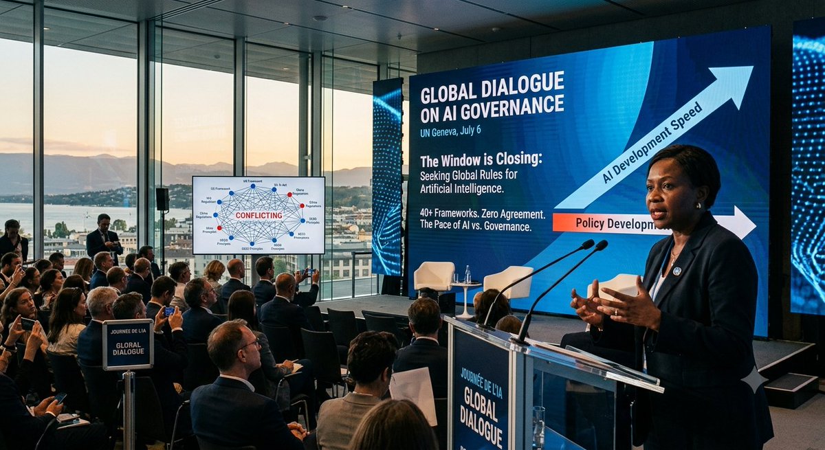 SmartAIwave's tweet photo. Starting July 6 in Geneva, the UN kicks off its Global Dialogue on AI Governance.
The panel's own warning: the window to build real global rules for AI is still open — but it won't stay that way much longer.
More than 40 different AI governance frameworks already exist worldwide. None of them agree with each other.
While companies race to ship the next model, governments are still debating whether they can even agree on what "safe AI" means.
The gap between AI's speed and governance's speed isn't shrinking. It's the story of this entire year. 🌍⚖️