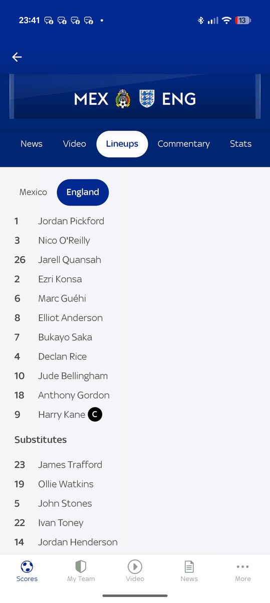 martainebryan's tweet photo. LINEUPS ANNOUNCED #Mexico v #England #FIFAWorldCup #Azteca https://t.co/SGU9ibCtqO