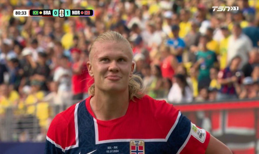 Priceless_MCI's tweet photo. YouTuber “Erling haaland” has knocked out 5 times world champions Brazil from the World Cup. https://t.co/ghDIZ9jeWp