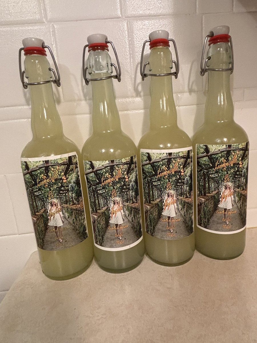 AlGaiardo's tweet photo. Four fresh bottles of Limoncello di Giglia from the Gagliardo Distillery from our new headquarters on Piazza Gagliardo to refresh family and friends the second half of summer. Salute! Cin Cin! https://t.co/XIpPzwmgHT