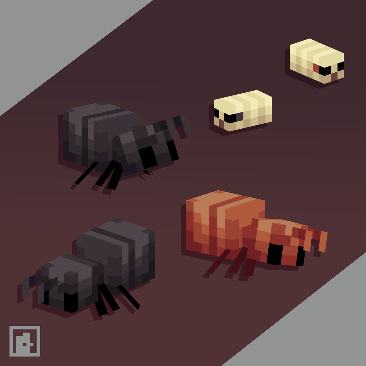 PolloComun's tweet photo. ants 
#Minecraft #minecraftart #blockbench #pixelart https://t.co/Eu7IBC75WY