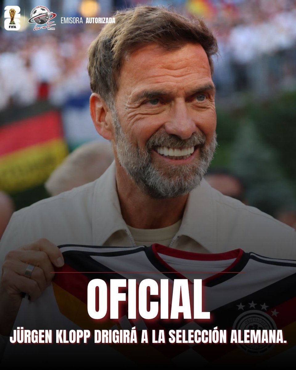 MundoDeporEC's tweet photo. ¡NUEVA ERA EN DIE MANNSCHAFT! 🚨🇩🇪

Jürgen Klopp asume oficialmente el mando como nuevo entrenador de la Selección de Alemania. El laureado director técnico toma el desafío de liderar el proyecto deportivo de su país y devolver a los teutones a lo más alto del fútbol internacional.

#md360 #mundodeportivo