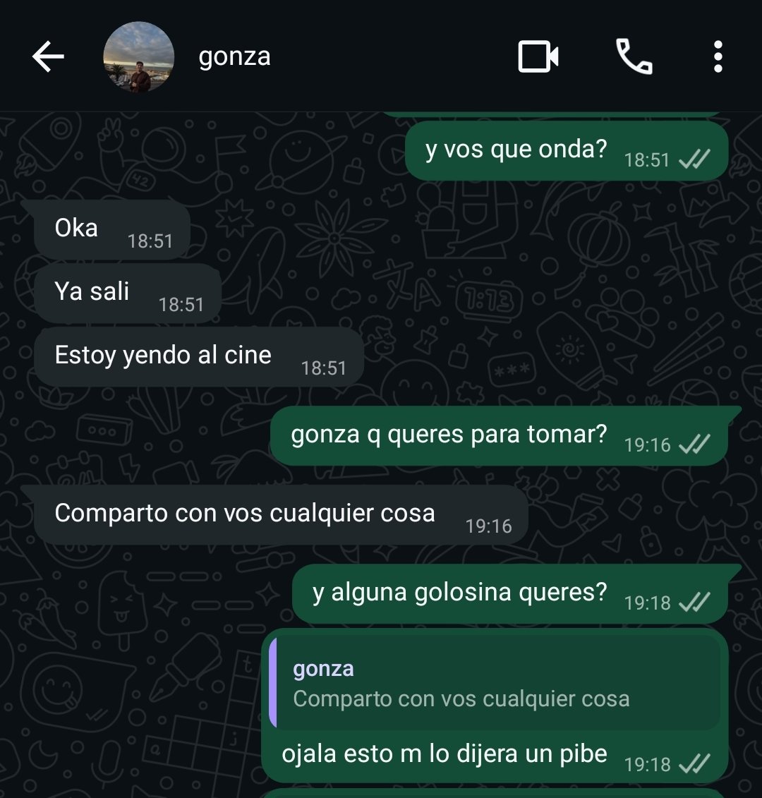 nvstyona's tweet photo. conversación muytriste con mi hermano https://t.co/WzasUlPvck
