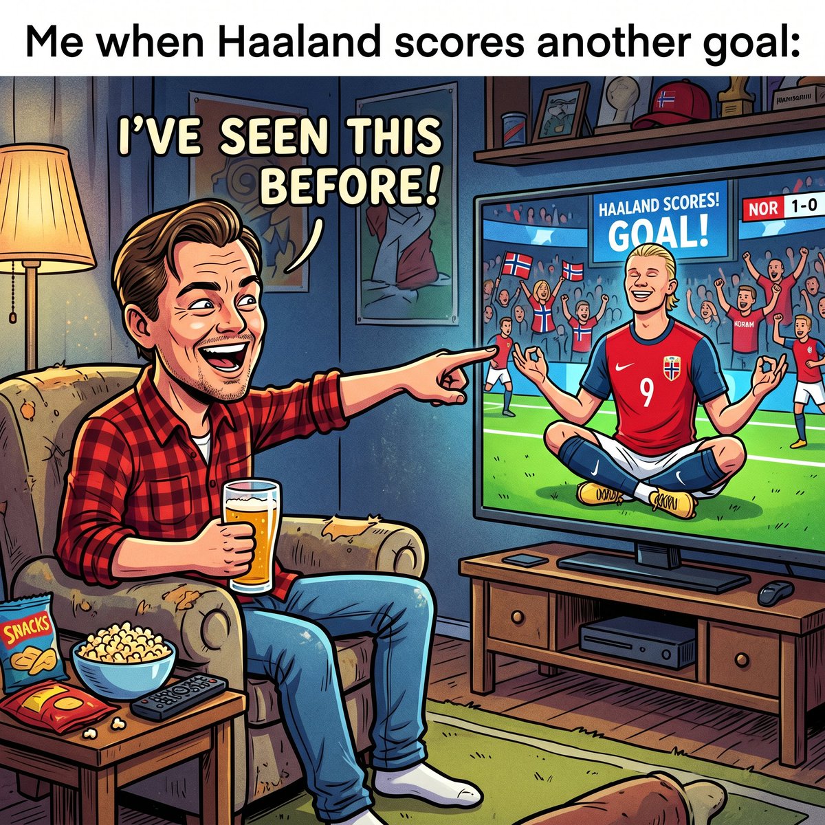 McafrayMickey's tweet photo. Haaland after scoring Norway's second against Brazil:

Some things never change. 🇳🇴
#Haaland #Norway #Brazil #WorldCup #NorwayvsBrazil https://t.co/hUmaAl5czw