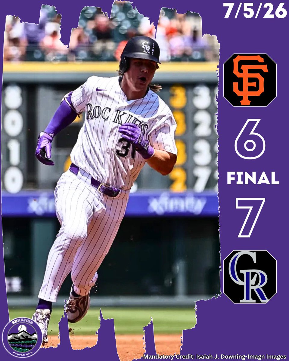 PurpleRow's tweet photo. An 8th inning Kyle Karros home run gives the #Rockies a Sunday win! https://t.co/jCI85d5SsI