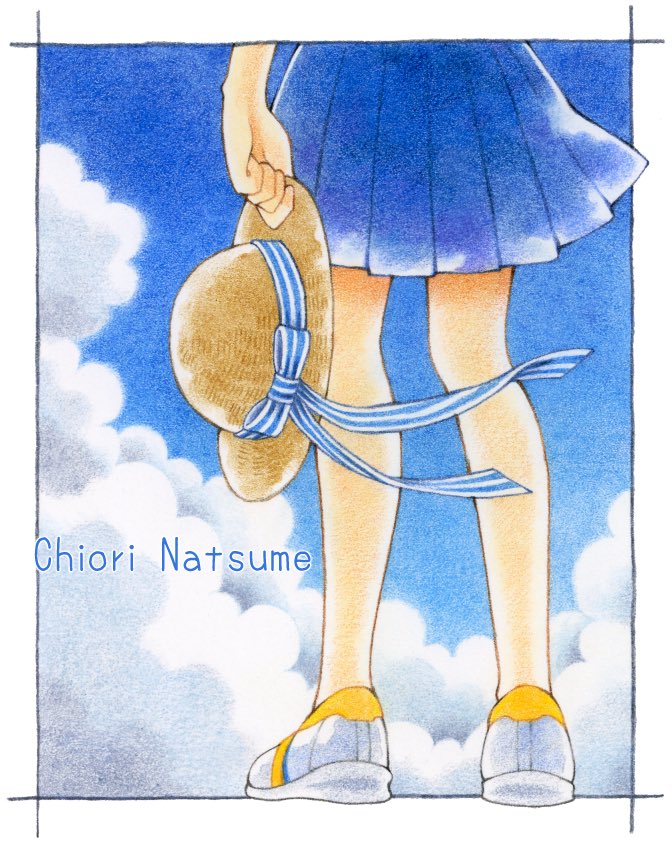 限定　手書き　色鉛筆画 【あの夏の日】 夏が始まる」 🎨色鉛筆