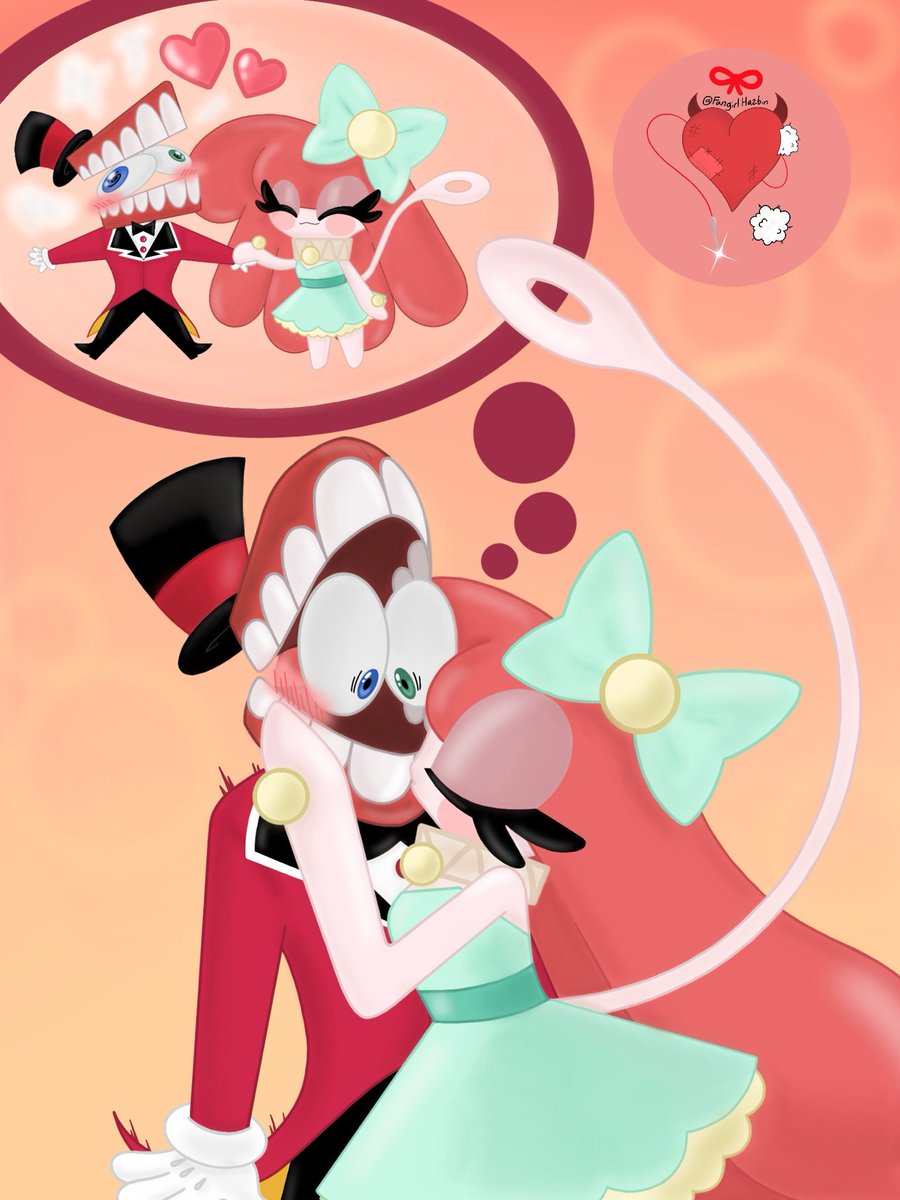 FangirlHazbin's tweet photo. Can you guess who my favorite #TheAmazingDigitalCircus character is?🤣 My OC Squibble with my favorite Digital Circus character Caine! #theamazingdigitalcircus #digitalcircusoc #TADC #tadcoc https://t.co/gg84L926Mc