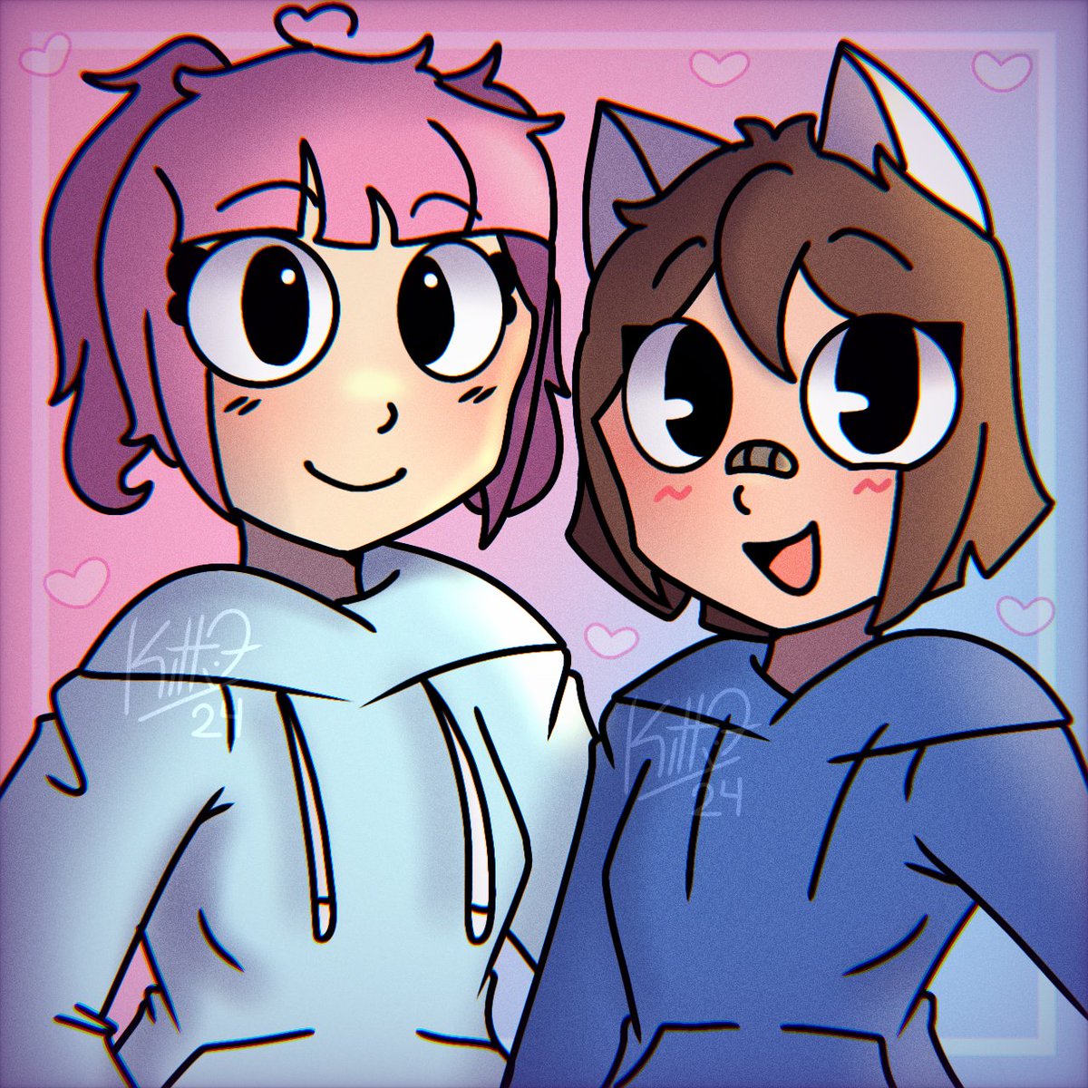 kittyfluffyy1's tweet photo. (12/02/2024) Pinki &amp; Kitty!!💖💙 This is a little gift for you: @/fiorellapinki (Instagram &amp; YouTube) https://t.co/2s9qrjkj5b