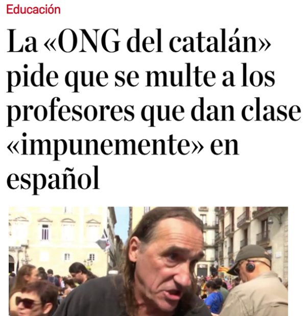 CCivicaCatalana's tweet photo. -Amenazan con multar a los profesores que se atrevan a hablar en español

-Acosan a familias por pedir aprender un mísero 25% en su lengua materna

-Denuncian a los tenderos por la lengua con que rotulan su tienda

Pero ellos son los tolerantes y demócratas. El fascista eres tú. https://t.co/WPdBHLpj8K