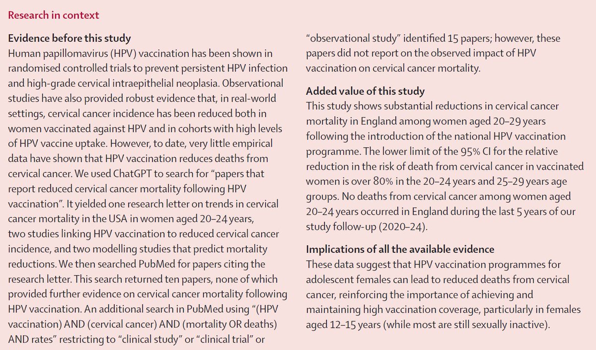 TheLancet's tweet photo. ICYMI - HPV vaccination linked to drastic reduction in cervical cancer deaths for young women in England, finds observational study in The Lancet.

Explore the research: https://t.co/ON1BIUCQo8 https://t.co/dTxv4wIMRk