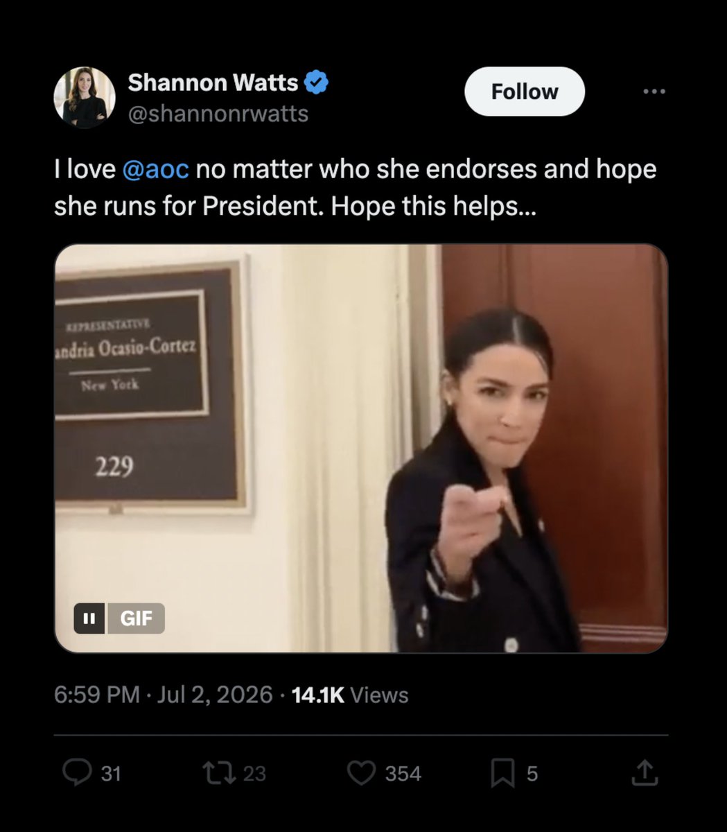 Hasan Aoc it's going to mentally break this woman when hasan is stumping for AOC