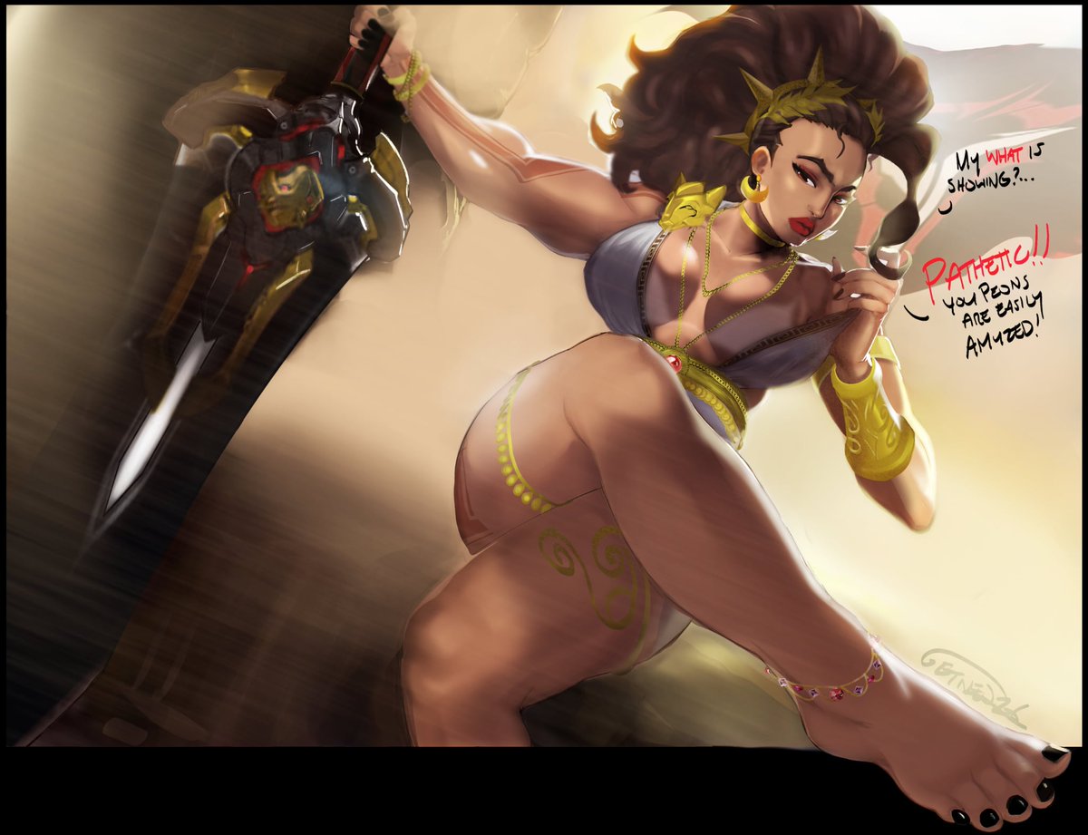 Getsketchy1's tweet photo. Heres an illo of Vendetta from Overwatch in a more traditional toga style dress...or so i call it...honestly with reference used i still managed to botch it lol
prob my favorite face i painted so far
Hope yall digs!:)

#blizzard #Overwatch #vendetta #warriorwoman #sword https://t.co/eRapeONb7C