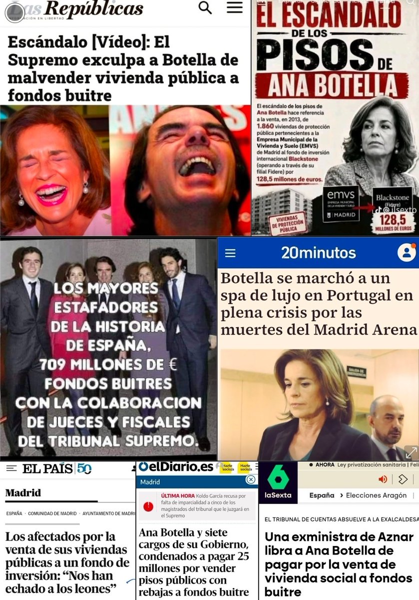 emeritoJmc's tweet photo. @joseAng83394176 ¿Donde están Aznar, Zaplana, Botella, M.Rajoy, Cospedal, Montoro, Fdez.Díaz, Aguirre, Mazón, Feijoo y cientos de saqueadores/as más de la org. criminal?
Libres y disfrutando de lo saqueado y así seguirá siendo, Ayuso incluida, mientras la mafia siga instalada en la "justicia". https://t.co/L67snPFDbo