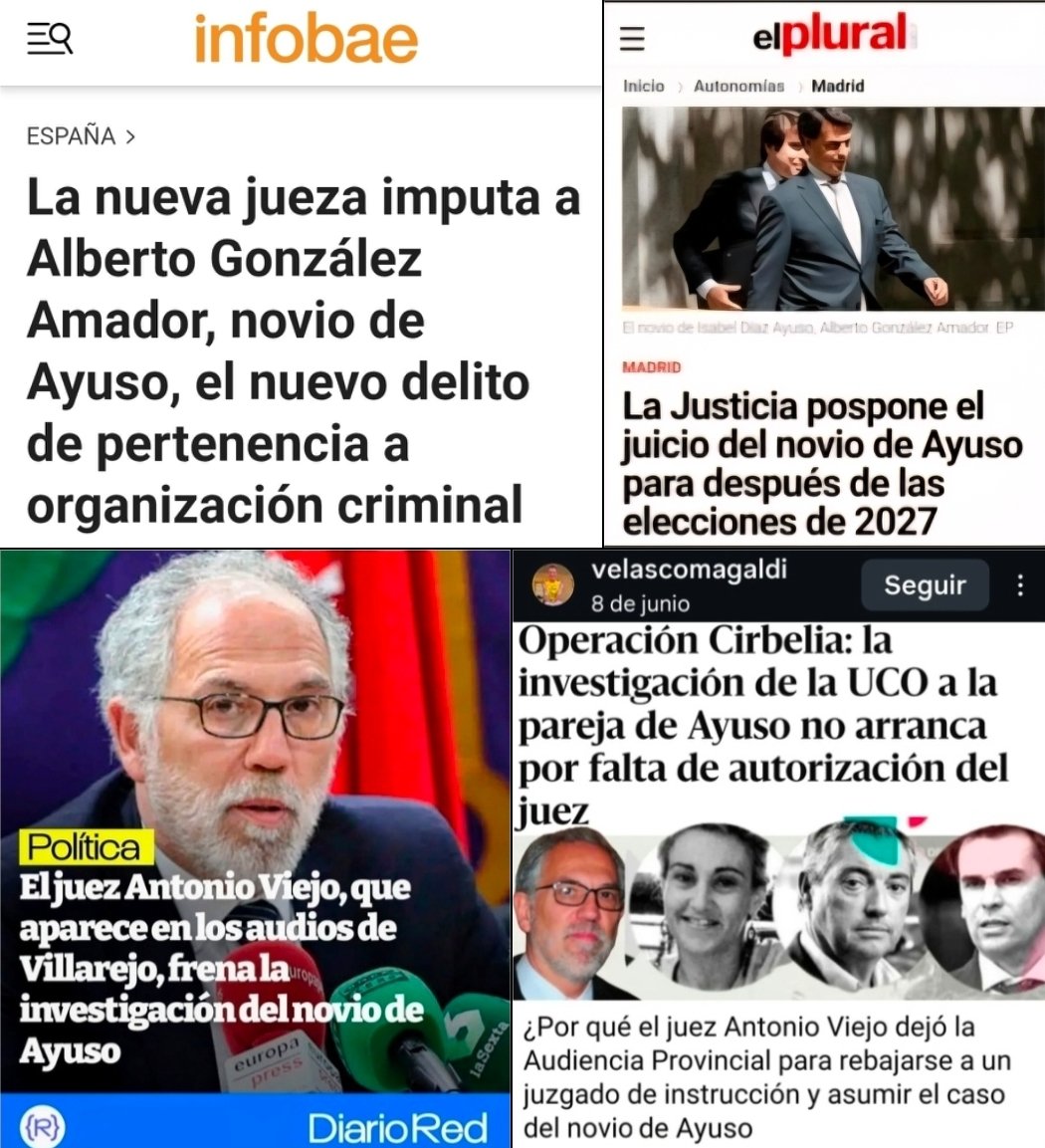 emeritoJmc's tweet photo. @joseAng83394176 ¿Donde están Aznar, Zaplana, Botella, M.Rajoy, Cospedal, Montoro, Fdez.Díaz, Aguirre, Mazón, Feijoo y cientos de saqueadores/as más de la org. criminal?
Libres y disfrutando de lo saqueado y así seguirá siendo, Ayuso incluida, mientras la mafia siga instalada en la "justicia". https://t.co/L67snPFDbo