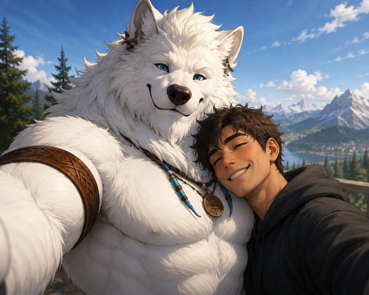 AIFurworks's tweet photo. The human has claimed a fluffy mountain. https://t.co/2EwMbY9xKy