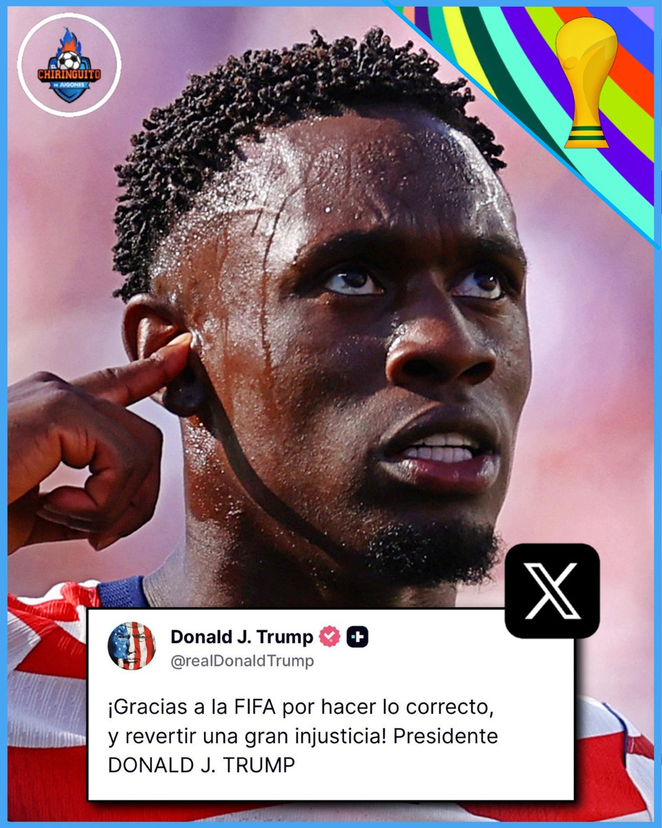 elchiringuitotv's tweet photo. 😱😱 ¡ESCÁNDALO EN EL MUNDIAL con ESTADOS UNIDOS! 

❌ La FIFA suspende la roja directa que vio Balogun ante Bosnia-Herzegovina y podrá jugar ante Bélgica.

🤦‍♂️ El mensaje de Trump en redes sociales tras la decisión... https://t.co/EXtxWkmJ5b