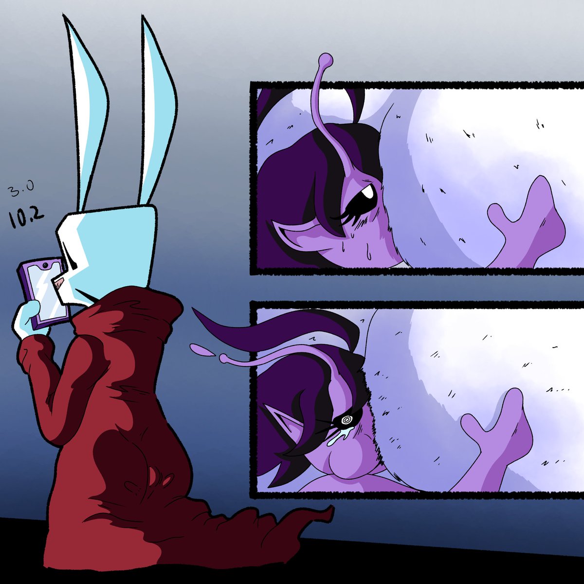 Feny2ti's tweet photo. EXTREMELY RARE male fart art coming from me, but this bunny is too hot to NOT fart, so it was mandatory to have him fart on another flone! I dont think he knows theres one down there tho

Art (and sona) made by @brohambo78226 

#fartfetish #fartart #fart #farting #malefart https://t.co/bFPxBmsWv6