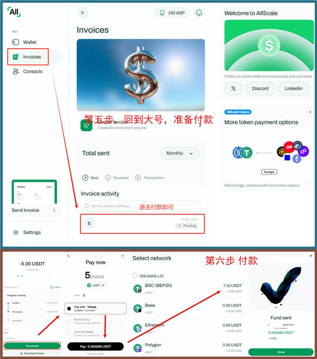 0xAdue's tweet photo. 2/2 
自己建个小号，小号开发票给大号，然后大号收到发票付款即可，按照图上流程来就完事了。
参考自身条件吧，看要不要多号上，DYOR!
Over！ https://t.co/LfZTmu9bcU