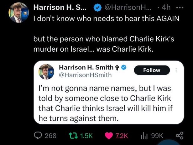 VintageVixen08's tweet photo. Erika, once again, is being used as an emotional asset to push the Fedslop narrative.  The majority, if not all, of Candace viewers are against violence of any kind (against genocide, against Epstein perpetrators, against Iran War, against assassinations, etc).  No Candice supporters wish harm upon Erika, handcuffs maybe. Like Charlie, they may want to consider the threats are coming from inside the house.